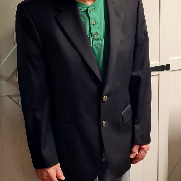 Men's Chaps Black Suit Coat Size 42R NWOT - Picture 1 of 16
